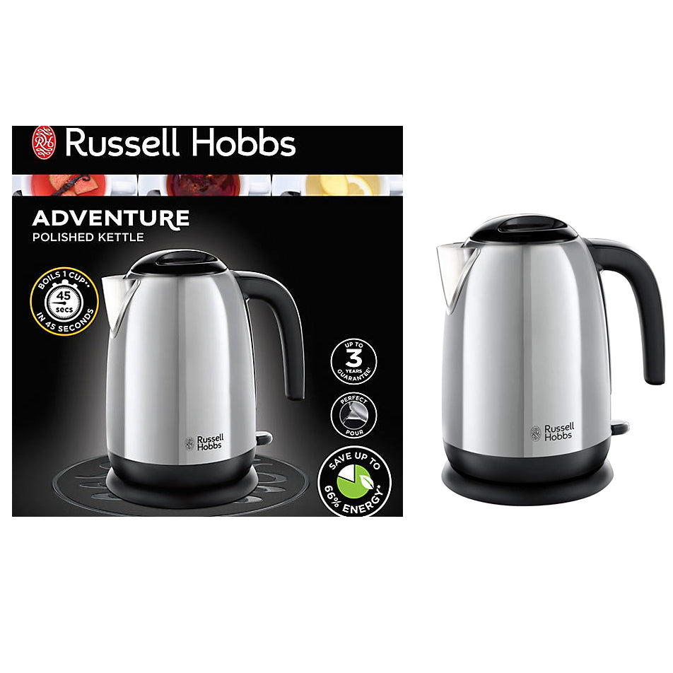 RUSSELL HOBBS Kettle |1.7L 3kw | Adventure | Polish S/S | 360*