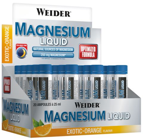 Weider: Magnesium Liquid, Exotic-Orange - 20 x 25 ml.