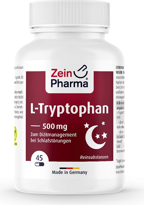 Zein Pharma: L-Tryptophan, 500mg - 45 vcaps