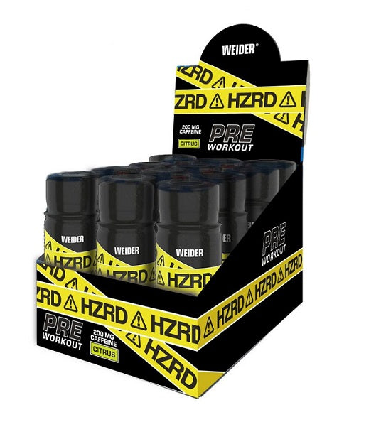 Weider: HZRD Pre Workout Shot, Citrus - 12 x 60 ml.