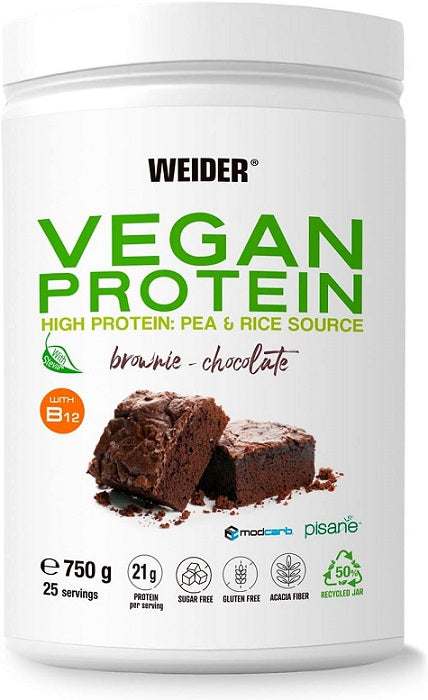 Weider: Vegan Protein, Brownie Chocolate - 750g