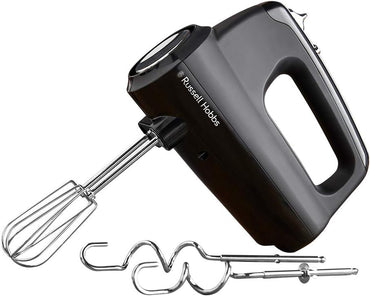 Russell Hobbs Hand Mixer |350W|6 Speed|Chrm Beaters/Whisk|Blk