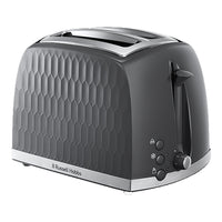 Russell Hobbs Toaster | 2 Slice | Honeycomb | Grey