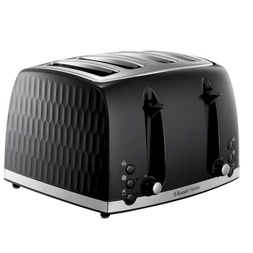 Russell Hobbs Toaster | 4 Slice | Honeycomb | Black