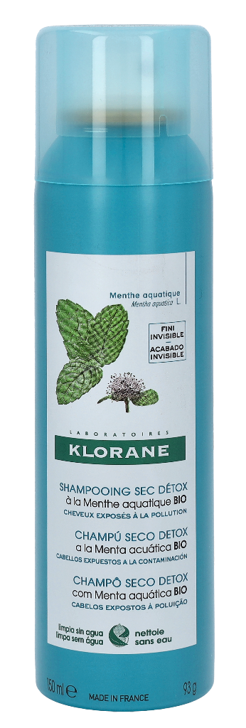 Klorane Detox Dry Shampoo With Organic Aquatic Mint 150 ml