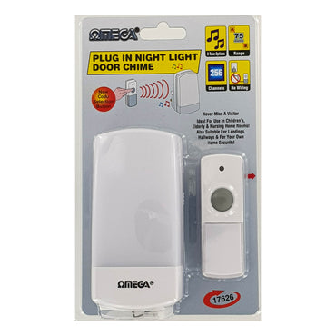 Omega Plug-In Wireless Door Chime with Light