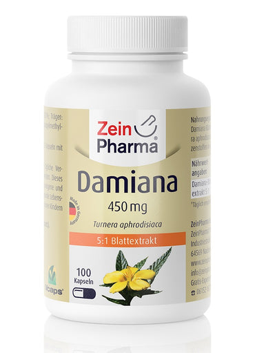 Zein Pharma: Damiana, 450mg - 100 caps