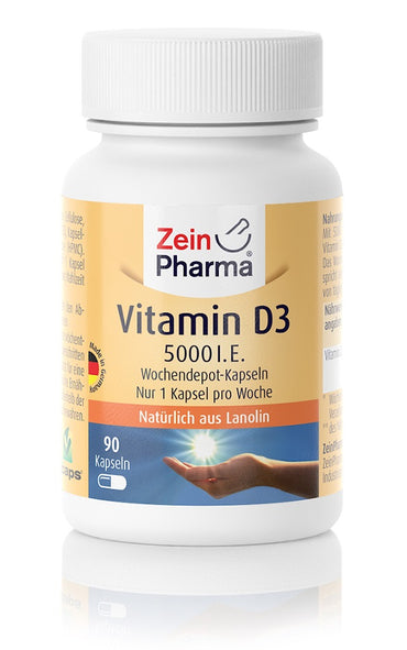Zein Pharma: Vitamin D3, 5000 IU - 90 caps