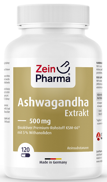 Zein Pharma: Ashwagandha Extract, 500mg - 120 caps