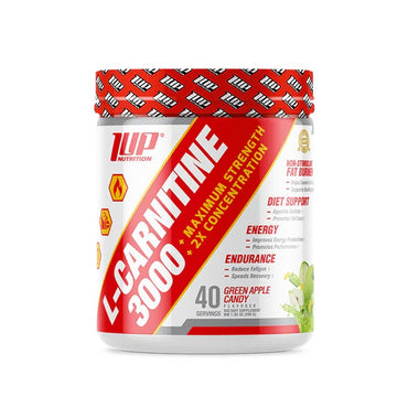 1Up Nutrition: L-Carnitine 3000 Powder, Green Apple Candy - 200g