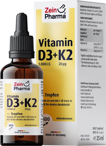 Zein Pharma: Vitamin D3 + K2 - 25 ml.