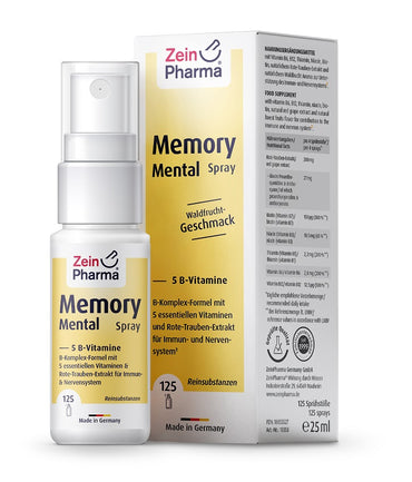 Zein Pharma: Memory Mental Spray, Wild Berry - 25 ml.