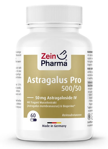 Zein Pharma: Astragalus Pro 500/50, 50mg Astragaloside IV - 60 vcaps