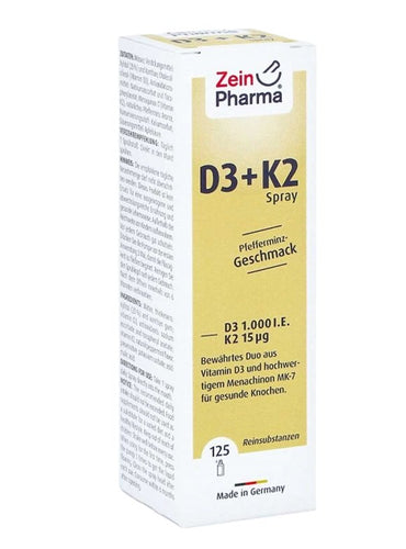 Zein Pharma: Vitamin D3 + K2 Spray, Peppermint - 25 ml.